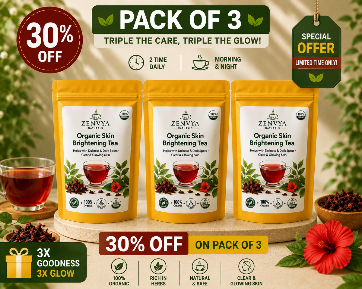 Herbal Skin Brightening Tea | Natural Glow Herbal Tea ( 3 Month Pack) 30% OFF